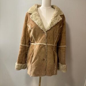 Y2K Xhilaration Faux Fur Trim Jacket Size Women's Large